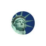 Zdjęcie przedstawiające twarz statuy wolności w Nowym Jorku